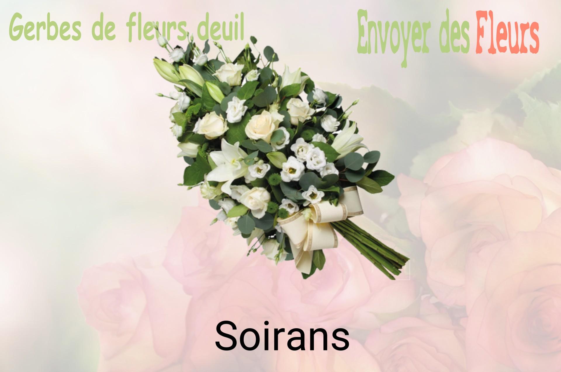 Gerbe de fleurs de deuil livrée à Soirans